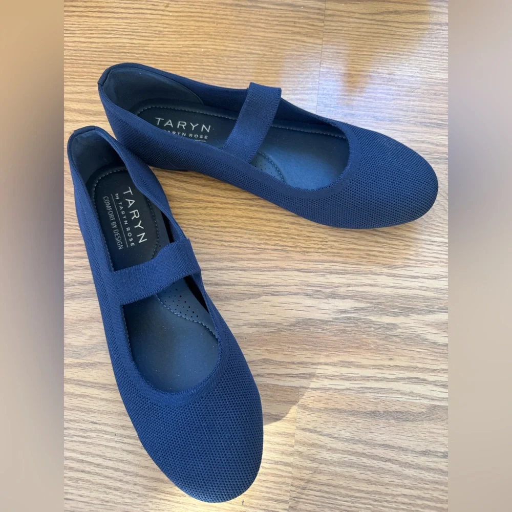 [Taryn Rose] “Colay” Blue Knit Ballet Flat Comfort by Design Sz: 7.5 - Picture 2 of 7